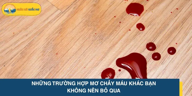 Những trường hợp mơ chảy máu khác bạn không nên bỏ qua