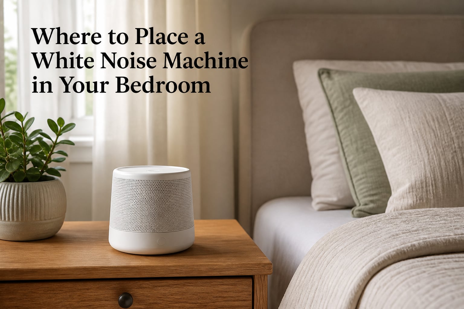 Where to Place a White Noise Machine in Your Bedroom